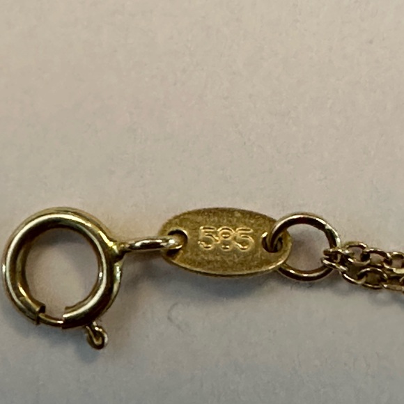 14k gold Evil Eye bracelet 7” - Picture 4 of 7